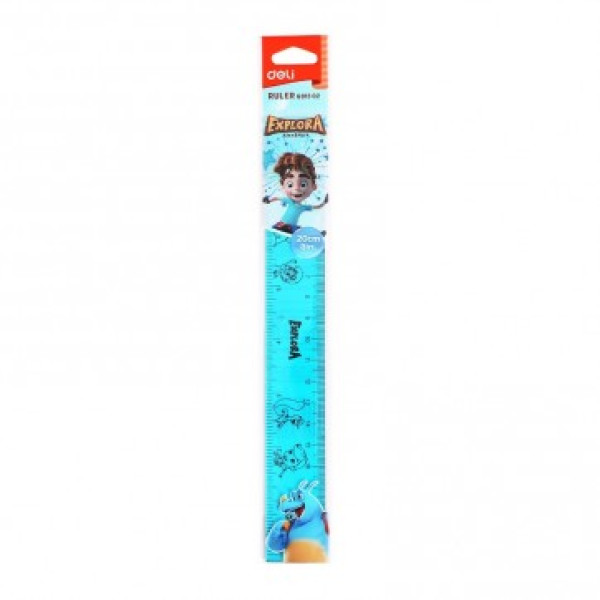 Thước nhựa màu 20cm G01302 (Deli)